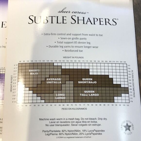 ￼ pantyhose, sheer caress, vintage, queen short and average.  Navy ￼￼taupe   And - Picture 6 of 6